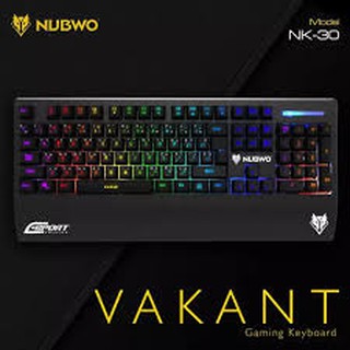 Nubwo VAKANT Gaming keyboard LED Sound light กันน้ำได้ รุ่น NK-30