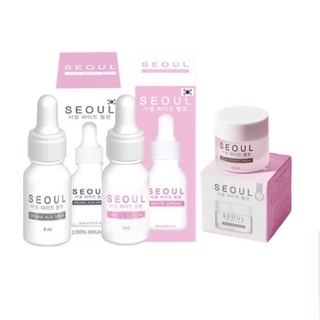 เซรั่ม+ครีมโซล  SEOUL WHITE คู่จิ้นหน้าใส