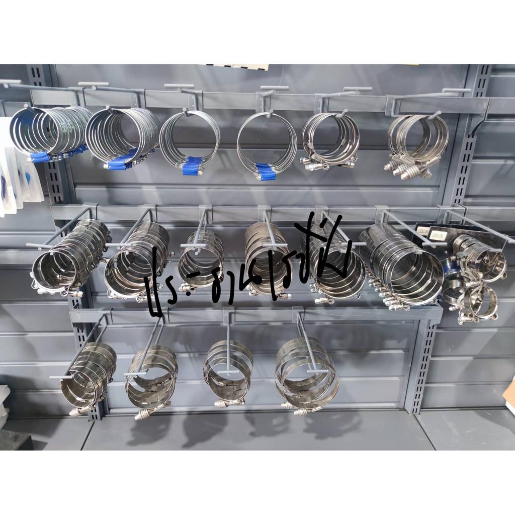 เข็มขัดรัดท่อหัวฟ้า น้ำยากันคลาย B-Clamp  แคล้มรัดท่อ เข็มขัดรัดท่ออินเตอร์ซิ่ง Hose Clamp ด้านในเรี