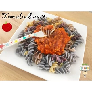 Begin ซอสพาสต้าแบบพกพาสำหรับเด็ก: มะเขือเทศไก่ Bolognese ทานง่าย อร่อย ไม่ปรุงรส ไม่มีวัตถุกันเสีย สำหรับเด็กเริ่มทาน...