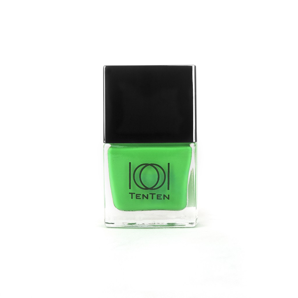 Ten Ten Nail Color 12ml. Green XS17A  เท็นเท็น น้ำยาทาเล็บสีเขียวนีออน #XS17A