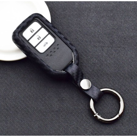 🔥โค้ด NEWAPIR0000 ลด 80 บาท🔥 ซองกุญแจ+พวงกุญแจ วัสดุ Carbon Fiber case Honda City hatchback Civic FC