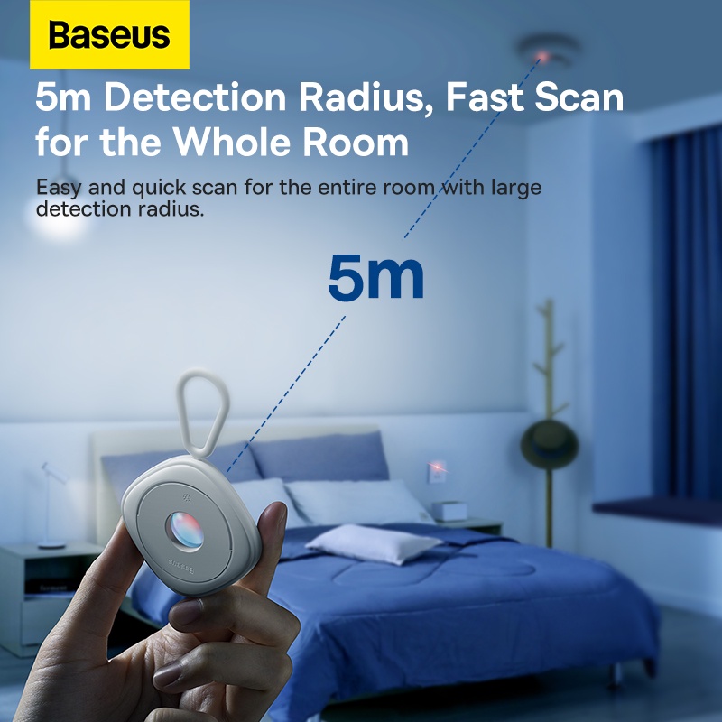 Baseus เครื่องตรวจจับกล้องอินฟราเรด ป้องกันการแอบมอง ขนาดเล็ก สําหรับโรงแรม ท่องเที่ยว