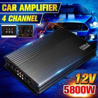 เครื่องขยายเสียงสเตอริโอซับวูฟเฟอร์ 5800W 4 ช่องทาง Class A/B สําหรับรถยนต์