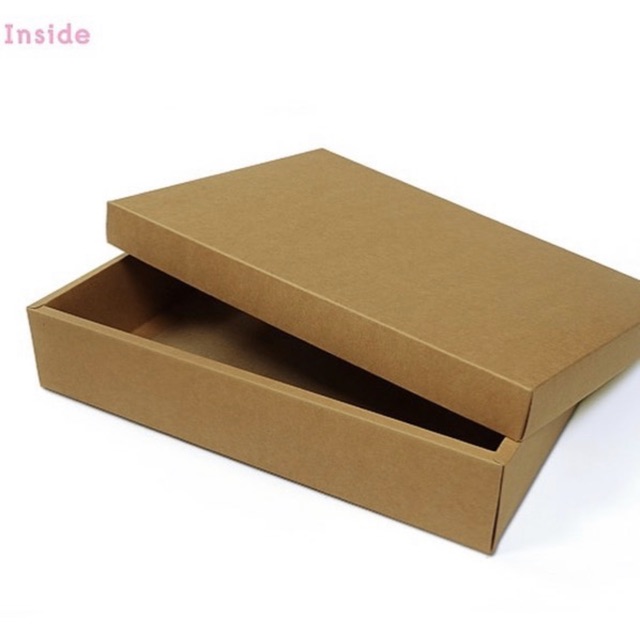 กล่องคราฟท์1กล่อง ขนาด19.1x26.7x5.1 cm(ยังไม่พับขึ้นรูป)