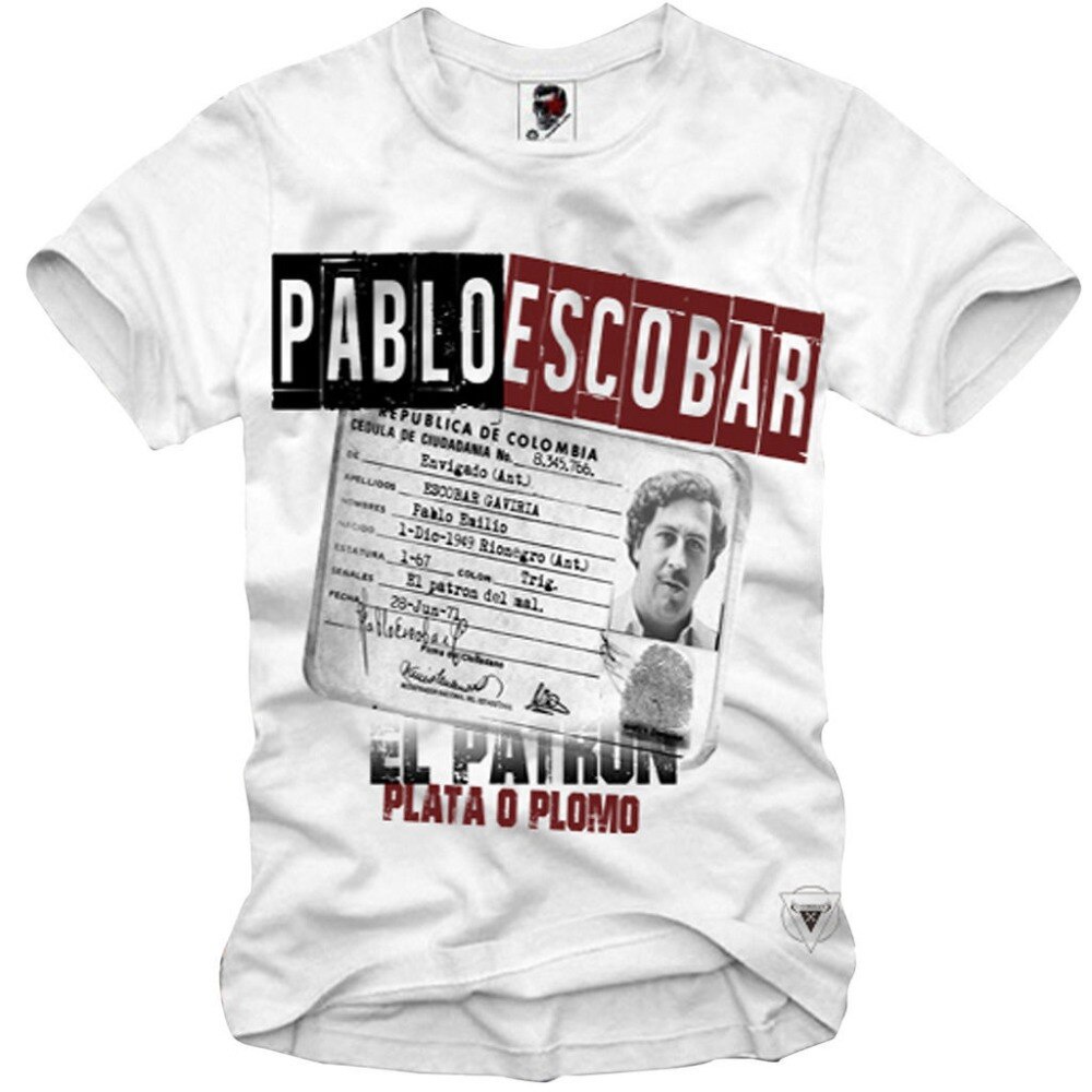 เสื้อยืดแขนสั้น พิมพ์ลาย The Godfather El Patron Pablo Escobar Del Mal Colombia สําหรับผู้ชาย