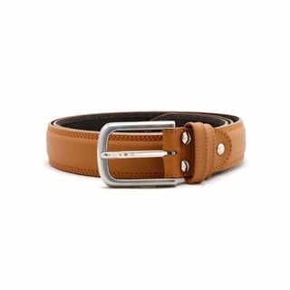 Brown Stone เข็มขัดหนังแท้ Nubuck Narrow Belt – Tan