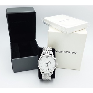 นาฬิกา EMPORIO ARMANI MENS AR1879 CLASSIC 43 MM QUARTZ CHRONOGRAPH พร้อมกล่อง (ใหม่)