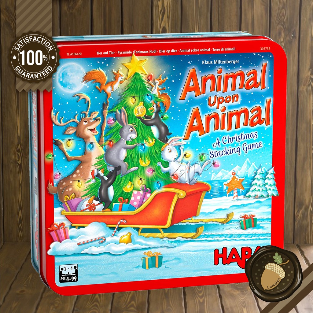 Animal Upon Animal: A Christmas Stacking Game บอร์ดเกม คู่มือภาษาอังกฤษ (Boardgame บอร์ดเกม การ์ดเกม