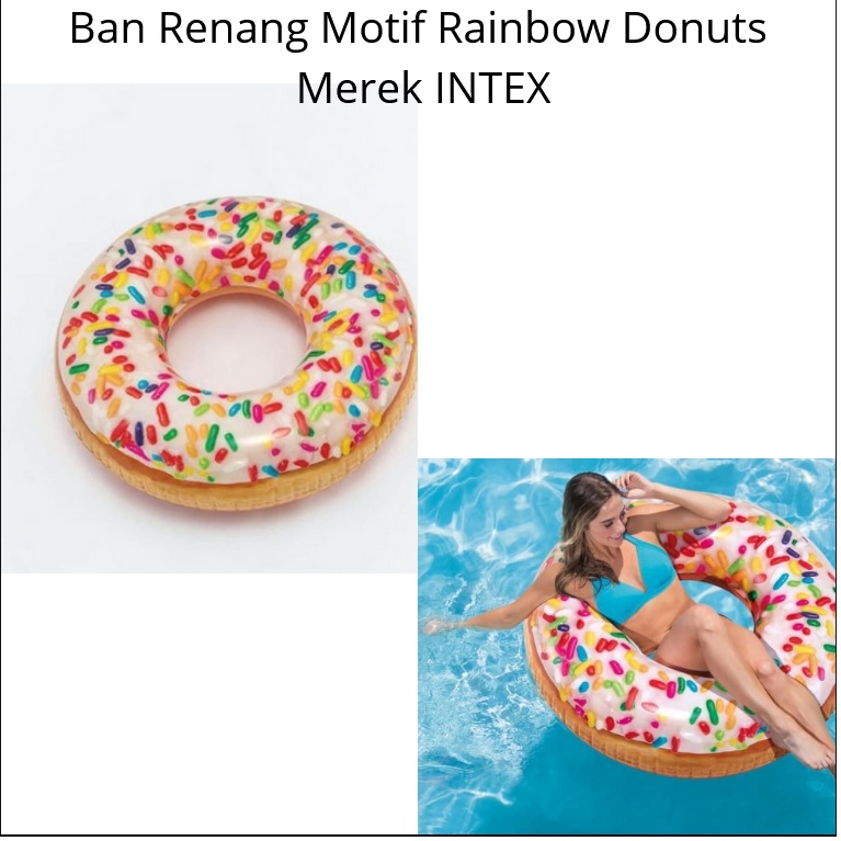 INTEX ยี่ห้อ Rainbow Sprinkle Donut Tube 1.14m แหวนว่ายน้ํา