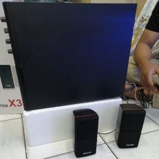 Microlab X3 2.1 Ch ลำโพงซับวูฟเฟอร์ X3 (ริมแดง) และตัวเลือก X3 Bluetooth มีให้เลือก 2รุ่น