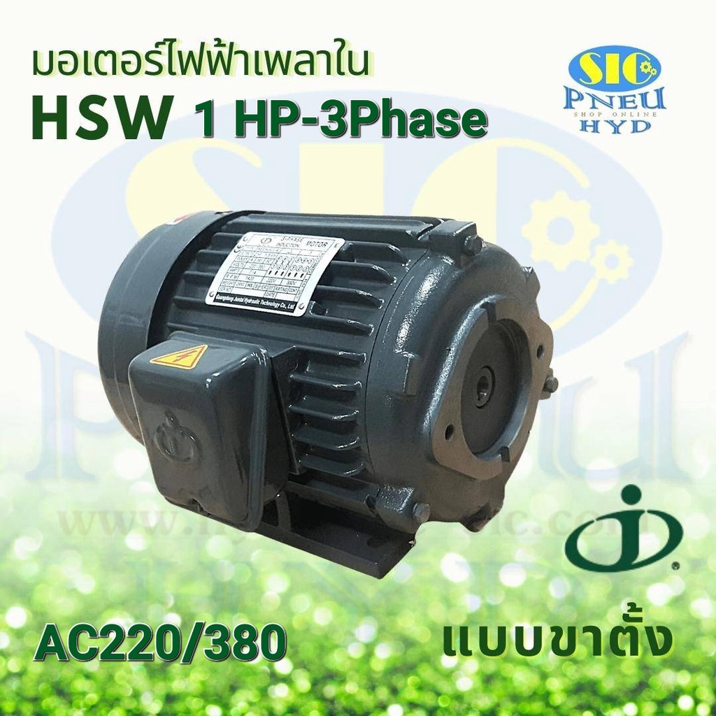HSW-1HP มอเตอร์ไฟฟ้า 3 Phase AC220/380 รอบ 1450  ไฟโรงงาน Special Induction Motors