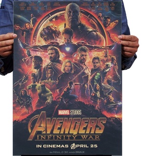 โปสเตอร์หนัง Avengers 3 Infinity War ขนาด 51x35.5 ซม. สําหรับตกแต่งผนัง บาร์ คาเฟ่ ซูเปอร์ฮีโร่ หอพัก