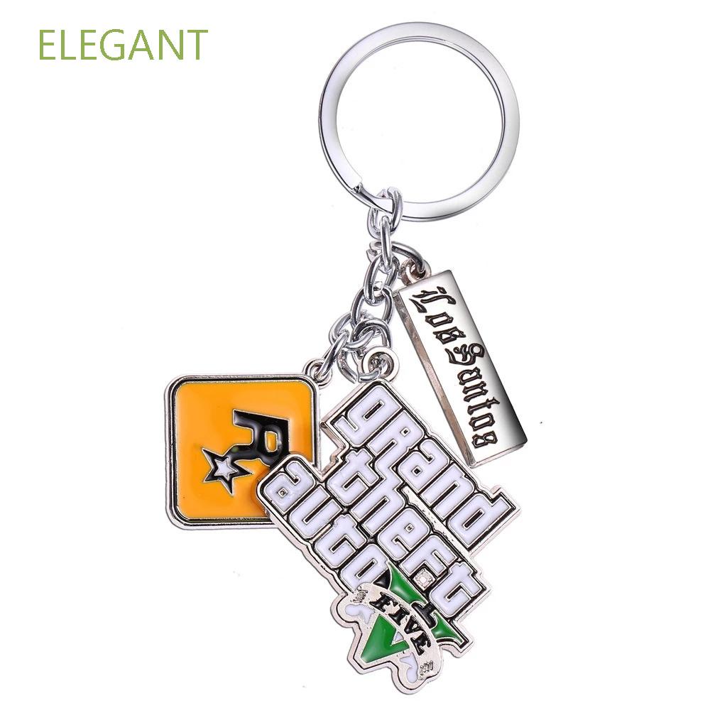 Elegant พวงกุญแจ จี้เกม GTA V Grand Theft Auto PS4 Xbox PC ของขวัญวันเกิด สําหรับผู้ชาย