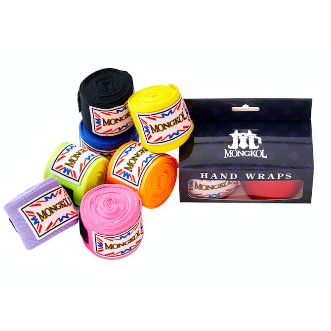 🇹🇭 (ราคาต่อคู่) Hand Wraps Boxing ผ้าพันมือนักมวย สายรัดพันแผลมวย /Mongkolthaiboxing