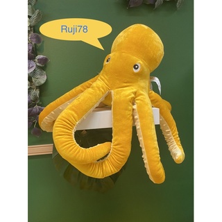 BLÅVINGAD ตุ๊กตาผ้า, หมึกยักษ์ Octopus /เหลือง, 50 ซม. ของจริง น่ารักมากๆ