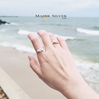 🎁 Hug ring : แหวนกอดกัน  / แหวนเงินแแท้ 92.5% เรียบๆ น่ารัก สไตล์เกาหลี แหวนเงินแท้ 100 Major silver  :  E-V-Swif4