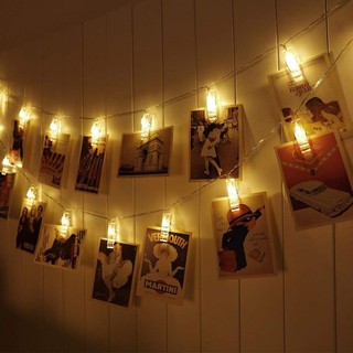 🎉เทสก่อนส่ง ไฟไม้หนีบรูป ไฟDIY วาเลนไทน์เดย์ ไฟตกแต่งห้อง แบบถ่านและUSB🎉