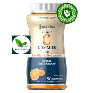 Puritans pride Vitamin C Gummies with Rose Hips &amp; Bioflavonoids / 90 Gummies