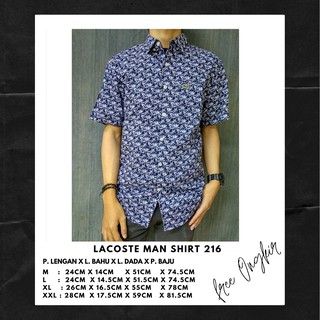 Lacoste เสื้อเชิ้ตแขนสั้น BATAM 216 สําหรับผู้ชาย