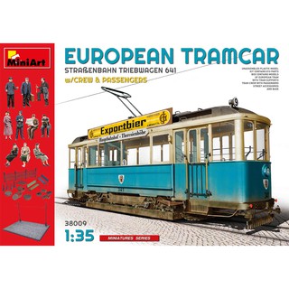 โมเดลรถราง MiniArt 1/35 MI38009 European Tramcar (StraBenbahn Triebwagen 641) w/Crew &amp; Passengers