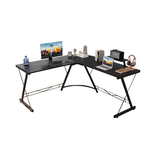 Greenforst โต๊ะคอมพิวเตอร์ โต๊ะทำงาน โต๊ะรูปตัว L พร้อมชั้นวางของ ดีไซน์ใหม่ทรงทันสมัย รุ่น A-2234