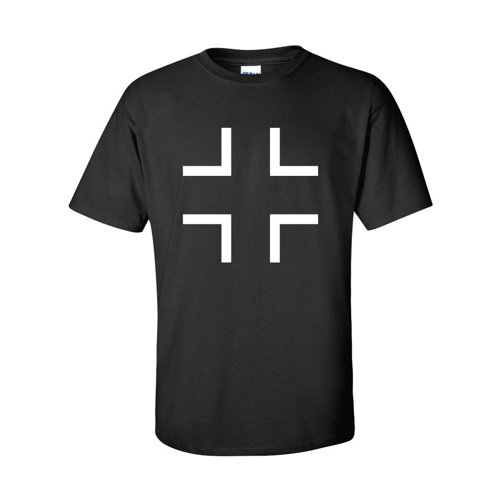 แฟชั่นใหม่เยอรมัน Balkenkreuz Wehrmacht กางเขนเหล็กเสื้อยืดฤดูร้อนยอดนิยมป่าฝ้ายแขนสั้น tee สีดำ