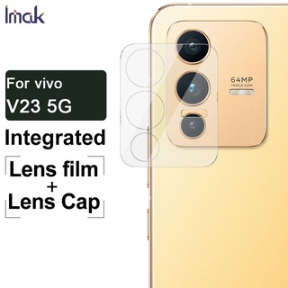 Imak Vivo V23 5G / Vivo V23 Pro 5G HD กระจก ด้านหลัง เลนส์กล้อง ฟิล์มป้องกัน + ฝาปิดเลนส์กล้อง กระจกนิรภัย All-in-One Camera Lens Film