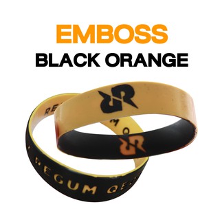 ริสแบนด์ RRQ Emboss Black Orange