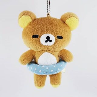 (พร้อมส่ง) พวงกุญแจตุ๊กตา Sanrio - หมีริลัคคุมะ Rilakkuma (ห่วงยาง) l แท้ 🇯🇵