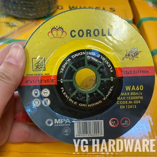 ((25ใบ)) ใบเจียรบาง 4” COROLLA 🐝 ผึ้งน้อย  Flexible Grinding Disc