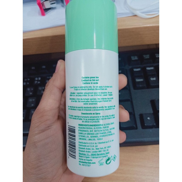 0Elizabeth Arden Green Tea Cream Deodorant Spray - 150ml สเปรย์ฝาเขียว สเปรย์ดับกลิ่นกาย ทารักแร้ [แ
