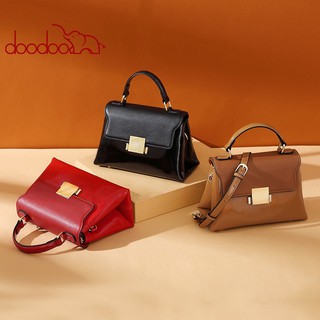 🔥DOODOO🔥กระเป๋าสะพายโซ่หนังแฟชั่นเกาหลีกระเป๋าสะพาย crossbody D8201