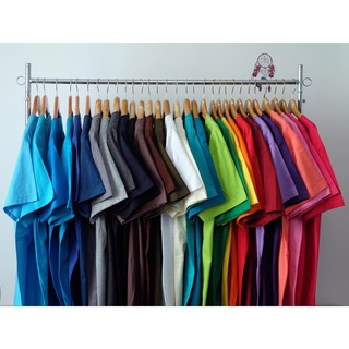 เสื้อยืดสีพื้น  เสื้อยืดคอวี Cotton 100% 30 สี "ผ้านุ่ม ใส่สบาย" มีเก็บปลายทาง