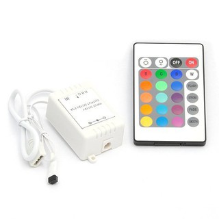 24 ปุ่ม RGB LED Light Controller IR รีโมทควบคุม IR 12V