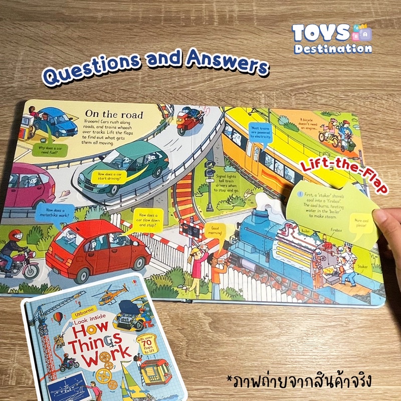 หนังสือภาษาอังกฤษเด็ก Look inside How things work Board book กระดาษแข็งทุกหน้า with flaps - รูปที่ 2