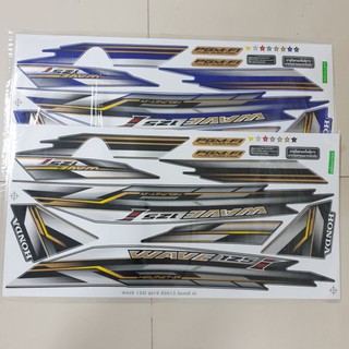 สติ๊กเกอร์ติดรถ Wave 125i  ปี 2012 รุ่น 10 สีสด ตรงรุ่น ลายครบ รอบคัน เคลือบเงาแท้ !!!