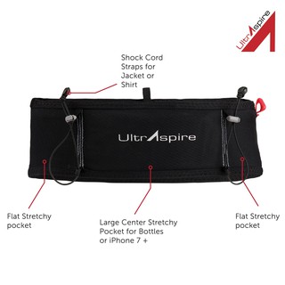 UltrAspire กระเป๋าวิ่งคาดเอว FITTED RACE PACK BLACK