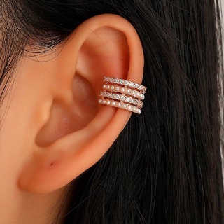 ต่างหูหนีบคริสตัลไข่มุก • Crystal Pearl Ear cuff