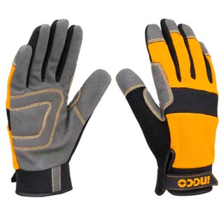 INGCO ถุงมือช่าง อเนกประสงค์ ไมโครไฟเบอร์ Size : XL รุ่น HGMG01 ( Mechanic Gloves ) Qdyl