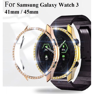 เคสแฟชั่น แต่งเพชร ป้องกัน สำหรับ Samsung Galaxy Watch 3 41 มม. 45 มม.