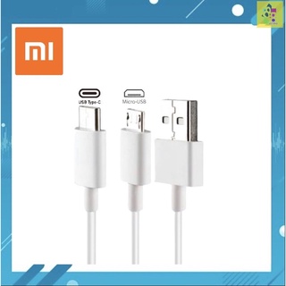 สายชาร์จXiaomi 2A ของแท้ ยาว 1 เมตร Micro &amp; TypeC Usb ใช้ได้กับ Mi ทุกรุ่น Redmi 9A 9C 9T Note5 Note5Pro