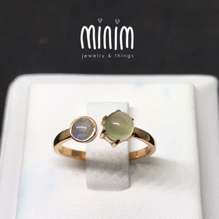 Minim moon and sun ring