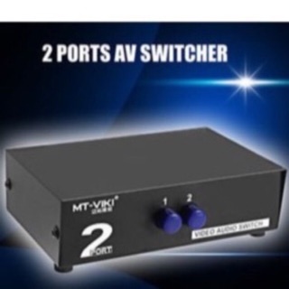 MT- VikI 2 Ports AV Switcher Manual RCA Video Audio Switch for DVD HDTV STB VCD (Black) - intl.