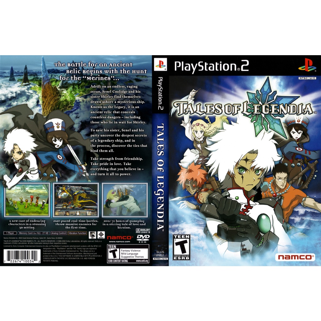 แผ่นเกมส์ PS2 Tales of Legendia คุณภาพ ส่งไว (DVD)