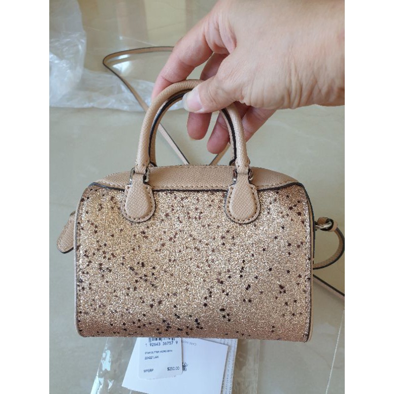 Coach micro bennett clearance satchel with star glitter