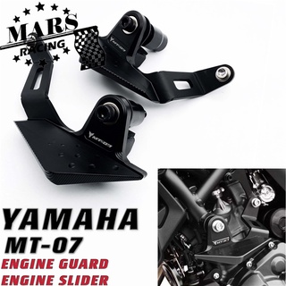 อุปกรณ์เสริมรถจักรยานยนต์ Falling เครื่องยนต์ป้องกันฝาครอบ Crash Bar กรอบกันชนสำหรับ YAMAHA MT07 MT-07 2021 2022 yamaha mt 07 21-22