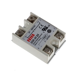 โมดูลรีเลย์โซลิดสเตท 24V-380V SSR-40DA 40A 3-32V DC-AC