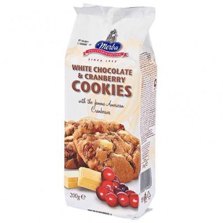 เมอบา คุกกี้ ผสมไวท์ช็อกโกแลตและแครนเบอร์รี่ 200 กรัมCookies-Biscuits