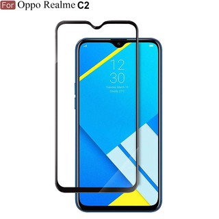 2PCS กระจก OPPO Realme C2 Tempered Glass Full Cover Screen Protector Realme C 2 RealmeC2 กระจกครอบเต็ม ป้องกันหน้าจอ